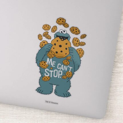 Sesame Street Cookie Monster Me Cant Stop Sticker