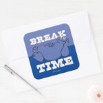 Sesame Street Cookie Monster Break Time Square Sticker