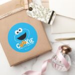 Sesame Street Cookie Monster Loving Cookies Classic Round Sticker