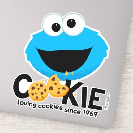 Sesame Street Cookie Monster Loving Cookies Sticker