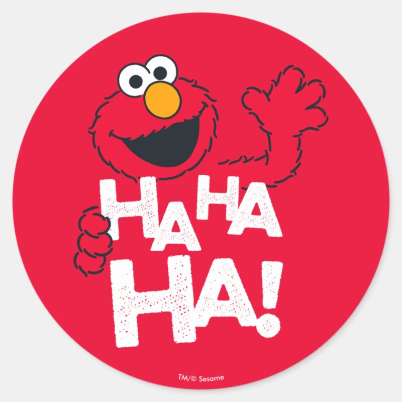 Sesame Street Elmo Ha Ha Ha Classic Round Sticker Sesame Street Elmo Ha Ha Ha Classic Round Sticker