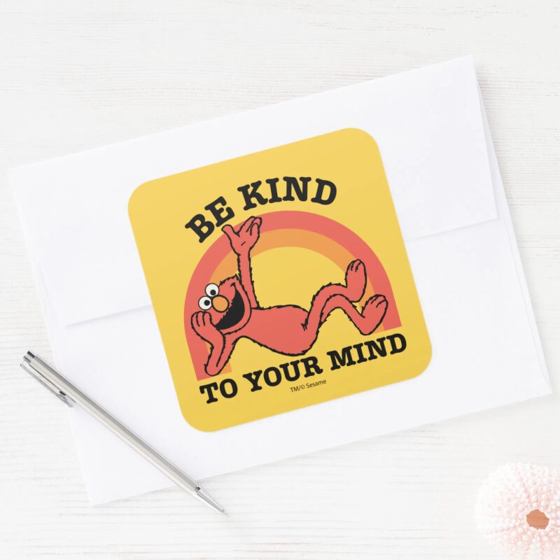 Sesame Street Elmo Be Kind To Your Mind Square Sticker