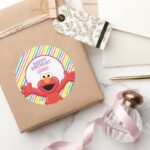 Sesame Street Elmo Girls Birthday Classic Round Sticker