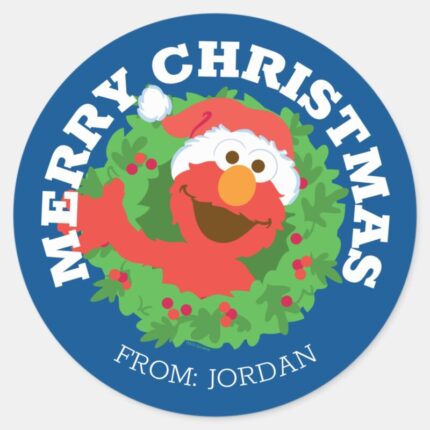 Sesame Street Elmo Merry Christmas Gift Tag