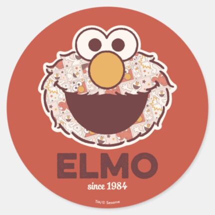 Sesame Street Elmo Since 1984 Classic Round Sticker