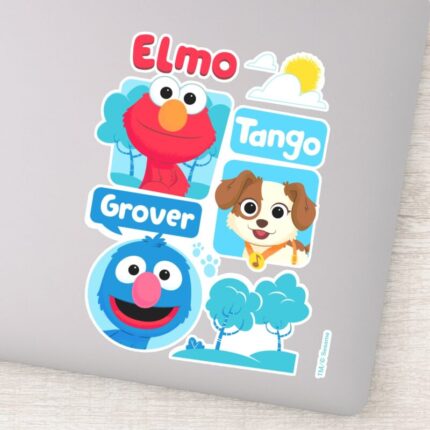 Sesame Street Elmo Tango Grover Park Graphic Sticker
