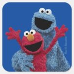 Sesame Street Elmo Cookie Monster Square Sticker