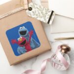 Sesame Street Elmo Cookie Monster Square Sticker