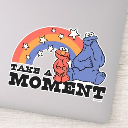 Sesame Street Elmo Cookie Take A Moment Sticker