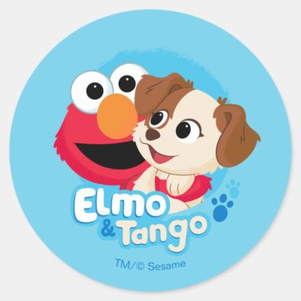 Sesame Street Elmo Tango Badge Classic Round Sticker