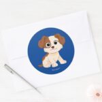 Sesame Street Elmos Puppy Tango Classic Round Sticker