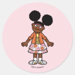 Sesame Street Gabrielle Portrait Classic Round Sticker