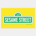 Sesame Street Green Logo Rectangular Sticker