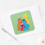 Sesame Street Group Hug Square Sticker