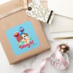 Sesame Street Its Tango With Elmo Grover Square Sticker