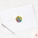 Sesame Street Laughter Love Unity Square Sticker