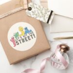 Sesame Street Lets Hit The Street Classic Round Sticker