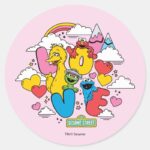 Sesame Street Love Classic Round Sticker