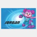 Sesame Street Mecha Builders Abby In Action Rectangular Sticker