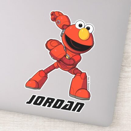 Sesame Street Mecha Builders Elmo Add Your Name Sticker