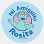 Sesame Street Mi Amiguita Rosita Classic Round Sticker