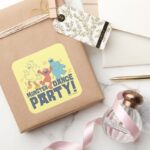 Sesame Street Monster Dance Party Square Sticker