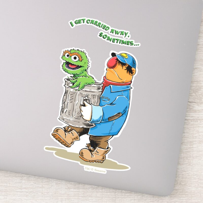 Sesame Street Oscar Bruno The Garbage Man Sticker Sesame Street Oscar Bruno The Garbage Man Sticker