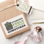 Sesame Street Oscar The Grouch Feels Grouchy Rectangular Sticker