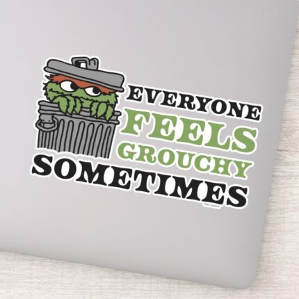 Sesame Street Oscar The Grouch Feels Grouchy Sticker