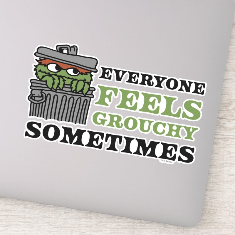 Sesame Street Oscar The Grouch Feels Grouchy Sticker Sesame Street Oscar The Grouch Feels Grouchy Sticker