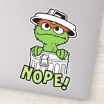 Sesame Street Oscar The Grouch Nope Sticker