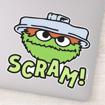 Sesame Street Oscar The Grouch Scram Sticker