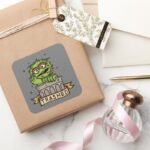 Sesame Street Oscar The Grouch Trashed Square Sticker