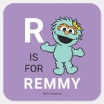 Sesame Street R Is For Rosita Add Your Name Square Sticker