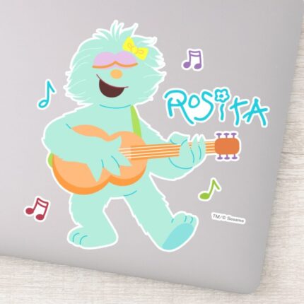 Sesame Street Rosita Playing Guitar Sticker