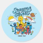 Sesame Street Since 1969 Classic Round Sticker