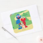 Sesame Street Tango With Grover Elmo Square Sticker