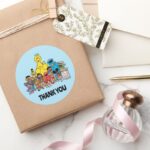 Sesame Street Thank You Party Favor Classic Round Sticker