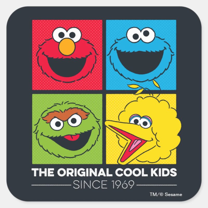 Sesame Street The Original Cool Kids Square Sticker Sesame Street The Original Cool Kids Square Sticker