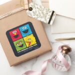 Sesame Street The Original Cool Kids Square Sticker