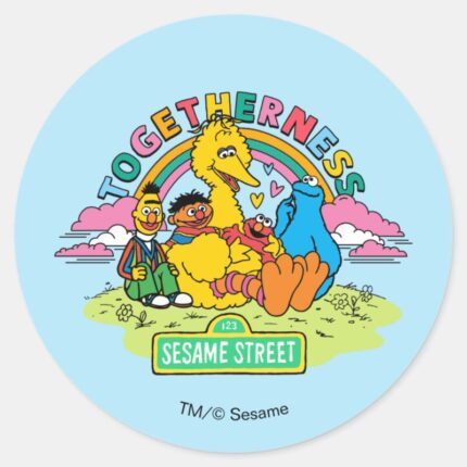 Sesame Street Togetherness Classic Round Sticker