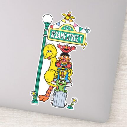 Sesame Street Under The Sesame Street Sign Sticker
