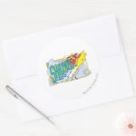 Shazam Acronym 2 Classic Round Sticker