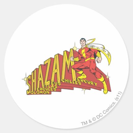 Shazam Acronym Classic Round Sticker