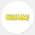 Shazam Logo Yellow Classic Round Sticker