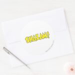 Shazam Logo Yellow Classic Round Sticker