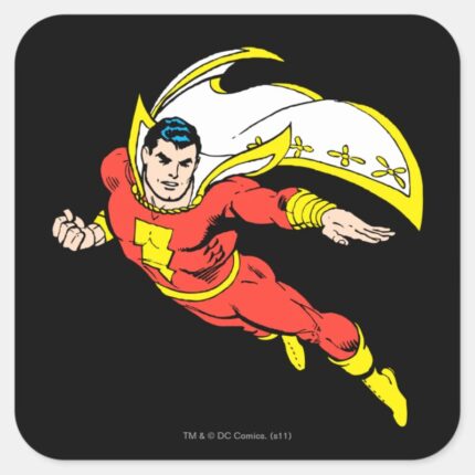 Shazam Soaring Square Sticker