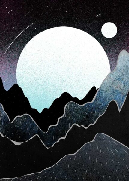 Shooting Stars Of The Moon Poster