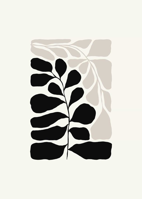 Simple Flower Leaves Poster