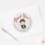 Simple Harry Potter Baby Shower Classic Round Sticker